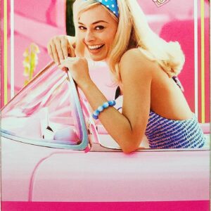 Barbie The Movie Doll, Margot Robbie as Barbie, Collectible Doll Wearing Pink and White Gingham Dress with Daisy Chain Necklace (Copy)