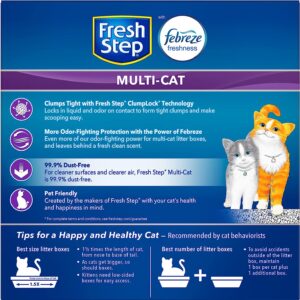 Fresh Step Clumping Cat Litter, Multi-Cat Odor Control, 14 lbs