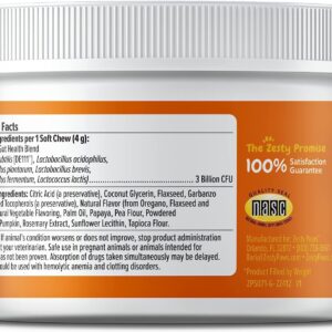 Zesty Paws Probiotics for Dogs - Digestive Enzymes for Gut Flora, Digestive Health, Diarrhea & Bowel Support - Clinically Studied DE111 - Dog Supplement Soft Chew for Pet Immune System - Pumpkin